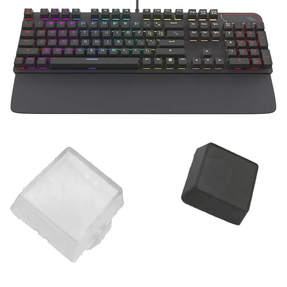 10Pcs/set Transparent Keycaps Double-layer Keycaps Removable Paper Clips Custom MX Switch Relegendable Keycap Shell Protection