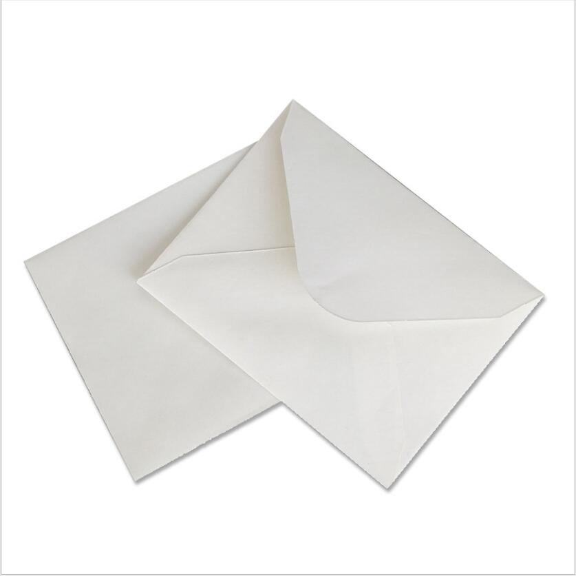 Sobre de papel blanco con adhesivo de sellado, 100 piezas, sobre de carta de invitación de tarjeta de vacaciones