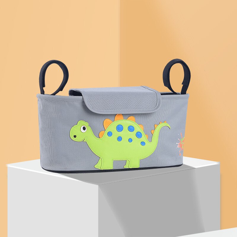 Tegneserie barnevogn taske kop flaske ble arrangør vandtæt stor yoyo klapvogn tilbehør baby ble opbevaring hængende tasker: Dinosaur -ti515m