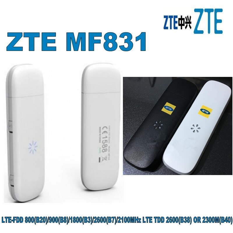 ZTE MF831 4G Dongle 2 Externe Antenne Poort LTE USB Modem plus 2 stks 4g antenne