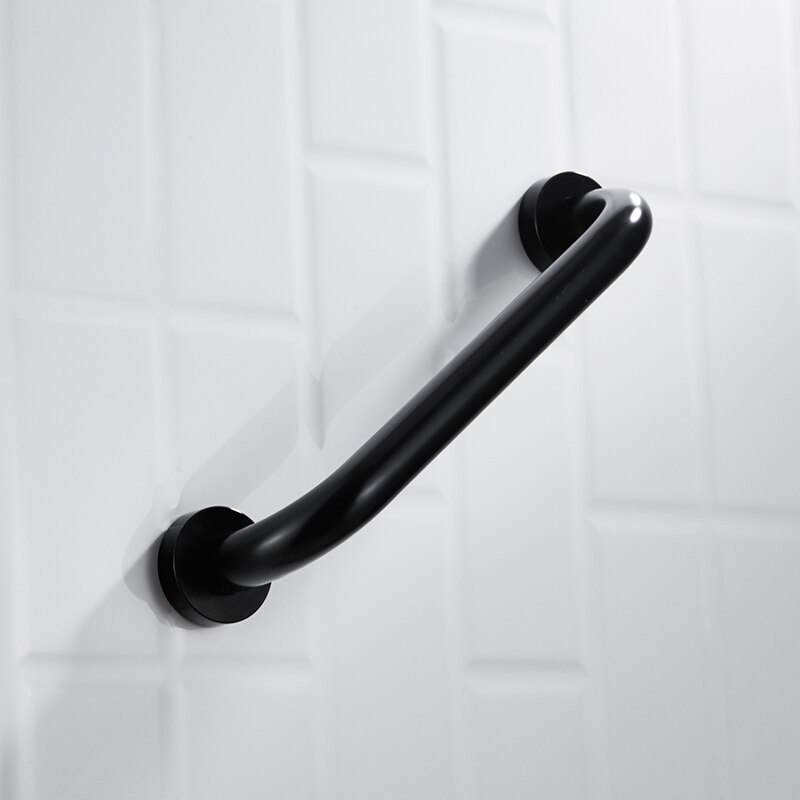 Badeværelse mat sort badekar sikkerhedsliste 30cm badeværelses armlæn sort plads aluminium sikkerheds toilet håndtag skridsikker skinne
