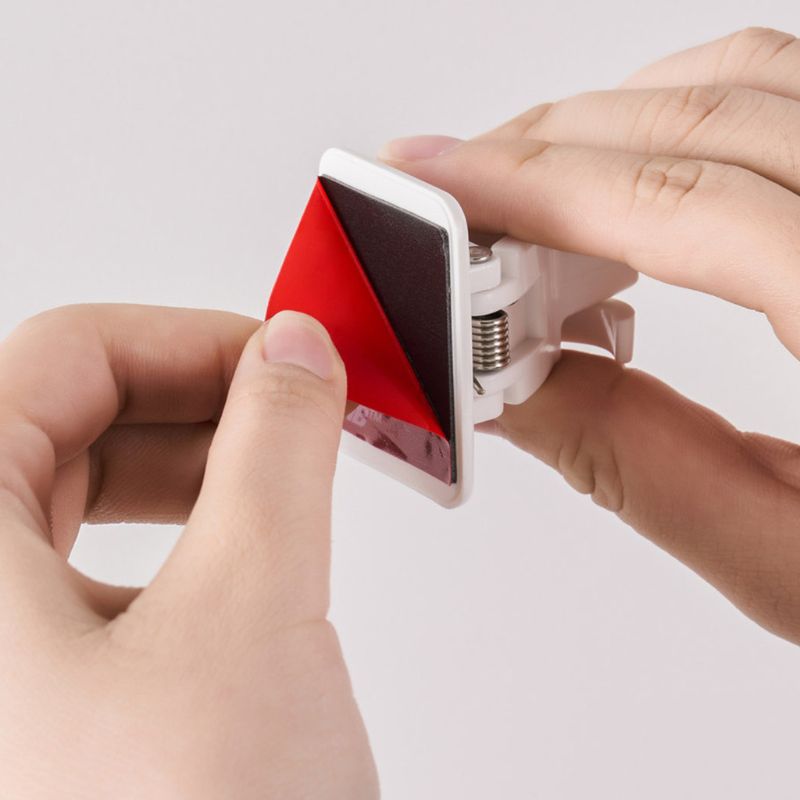 1Pair Curtain Rod Brackets No Drill Adjustable Stick Fixed Clip Holder Rack Hook B85C