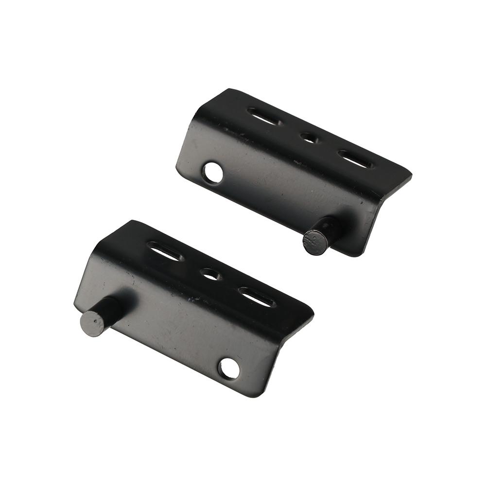 2 Stuks Multifunctionele Pivot Scharnieren Roestvrij Staal Met Bus Bovenste Onderste Scharnier Clips Zwart/Zilver Zware Verborgen As: Black