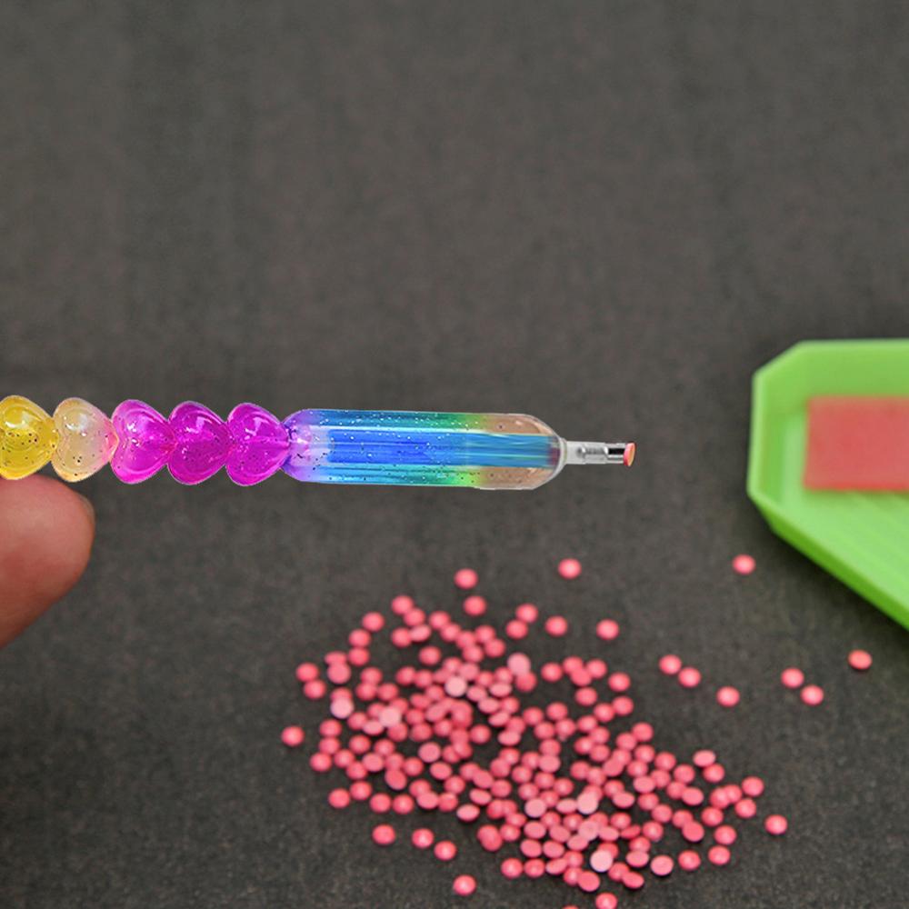 Pluma perforadora de punto de pintura de diamante, herramienta 5D DIY, bordado de diamantes, punto de cruz, diamantes de imitación coloridos, herramientas para
