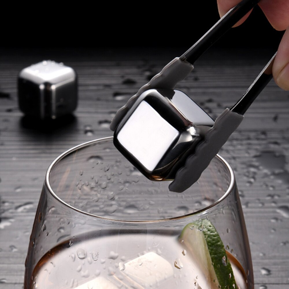 1pc herbruikbare ijsblokjes van roestvrij staal, ijsblokjes van metaal, bevroren toren, ijsgranulator, wijn, bierkoeler, water, whiskysteen