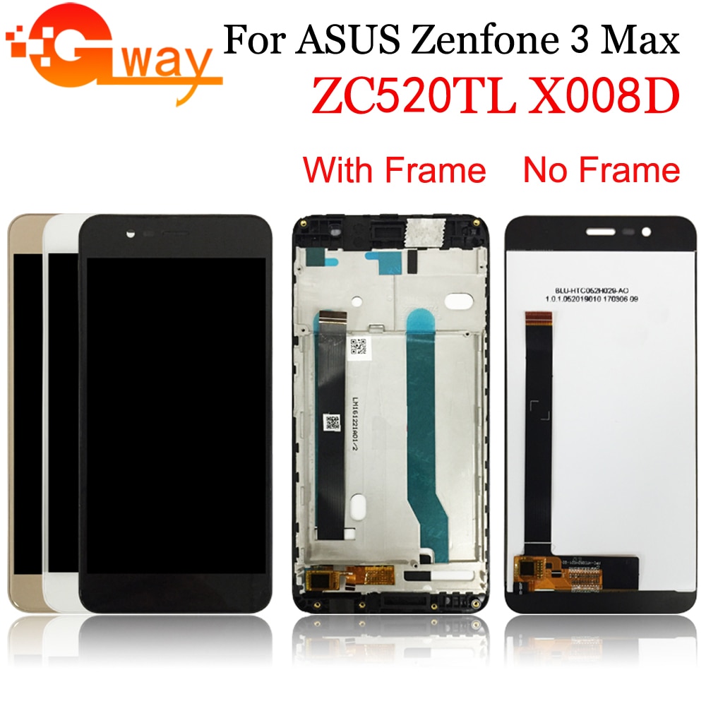 5.2" For ASUS Zenfone 3 MAX ZC520TL X008D X008DC X008DA X00KD LCD Display Touch Screen Digitizer Assembly With Fame+Tools