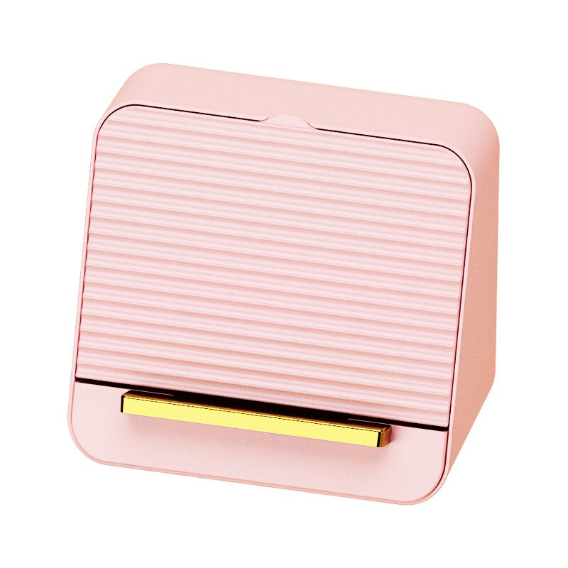 Lipstick Storage Box Dustproof Cosmetic Organizer Box Make Up Rack Holder Mascara Lip glaze Desktop Organizer: Pink