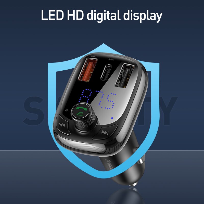 Xiaomi Baseus FM Transmitter Bluetooth 5.0 Handsfr... – Grandado