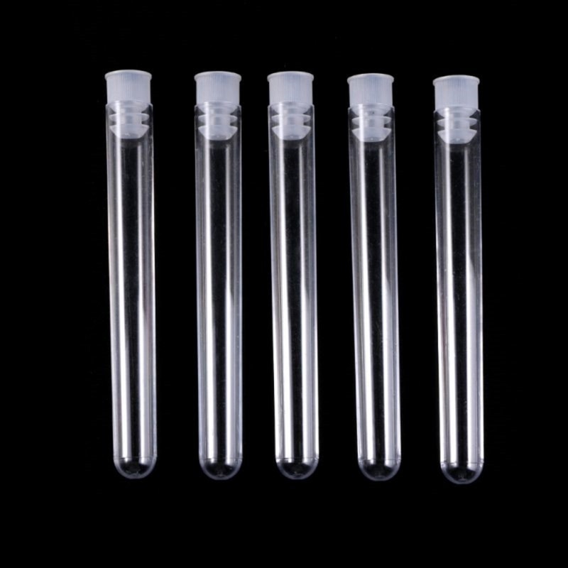 50pcs/Transparent Pack Glass Tube Glassware Test Tube Pyrex Glass Blowing Tubes For Laboratory School Educational Supplies