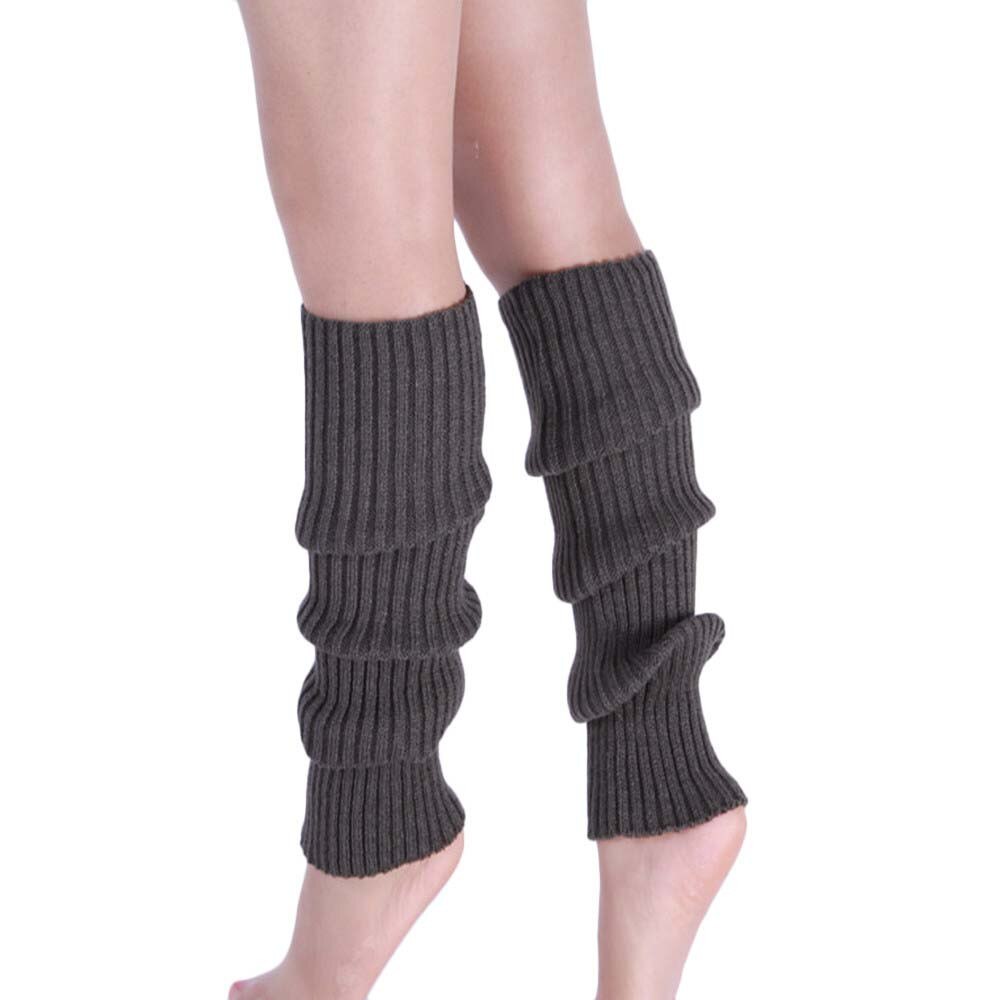 Calentadores para botas, medias tejidas para piernas, bota larga a rayas, medias altas tejidas por encima de la rodilla, calcetines de algodón para piernas,: gray