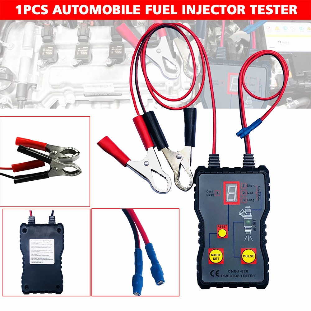 1pc Automotive Injector Tester 12V Fuel Injector 4 Pluse Modes Tester Powerful Fuel System Scan Tool