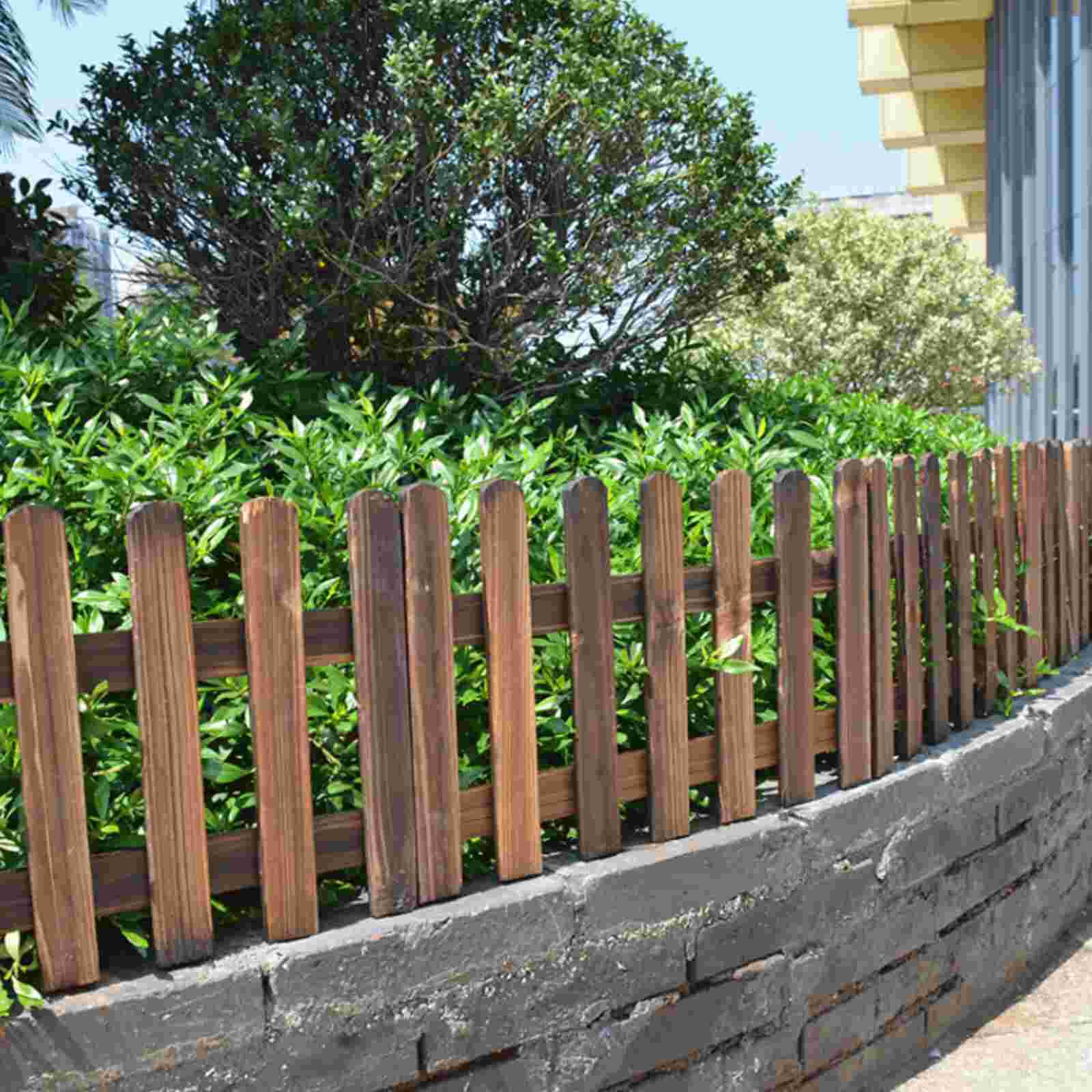 2pcs Outdoor Fence Garden Vegetable Fence Wooden Fence DIY Garden Decoration