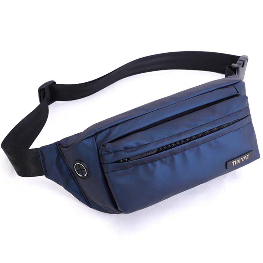 Herr Midjeväska Bälte Väska Fanny Pack Crossbody Bröstväska Resa Löpning Väska: Ht261 blå