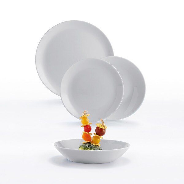 Vaisselle Luminarc Carine verre gris (18 pièces)