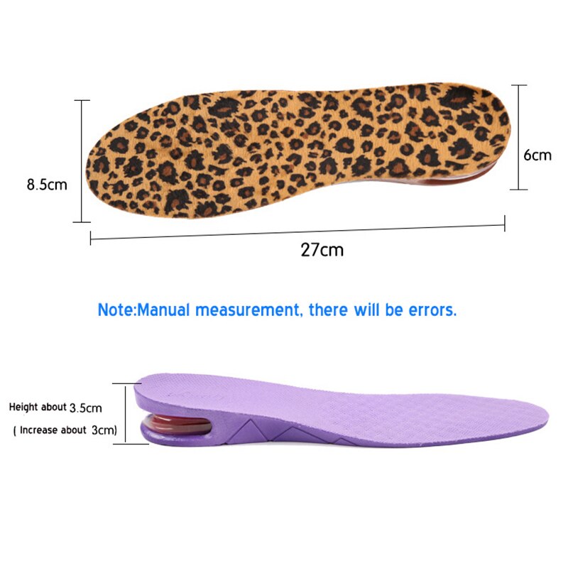 Ushine 3cm indersål forhøjende pude hæver justerbar hæl sko højere indersål kvinde fodlapper