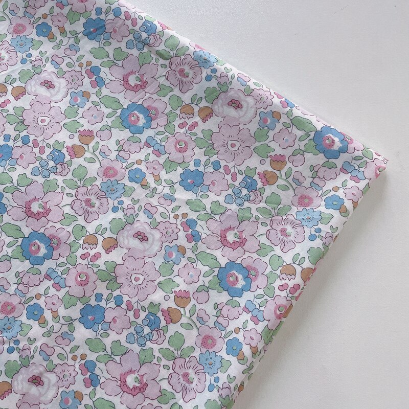 Betsy 80s japan begrænset tissun liberty bomuld poplin stof til børn baby syning stof kjoler nederdel diy meter stof