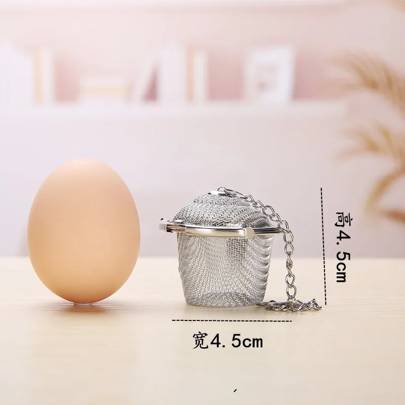 304 Stainless Steel Tea Ball Strainer Mesh Herbal Infuser Filter Tea Leaf Spice Tea Strainer Boil soup for Teapot Kitchen Tool: VIOLET/紫罗兰