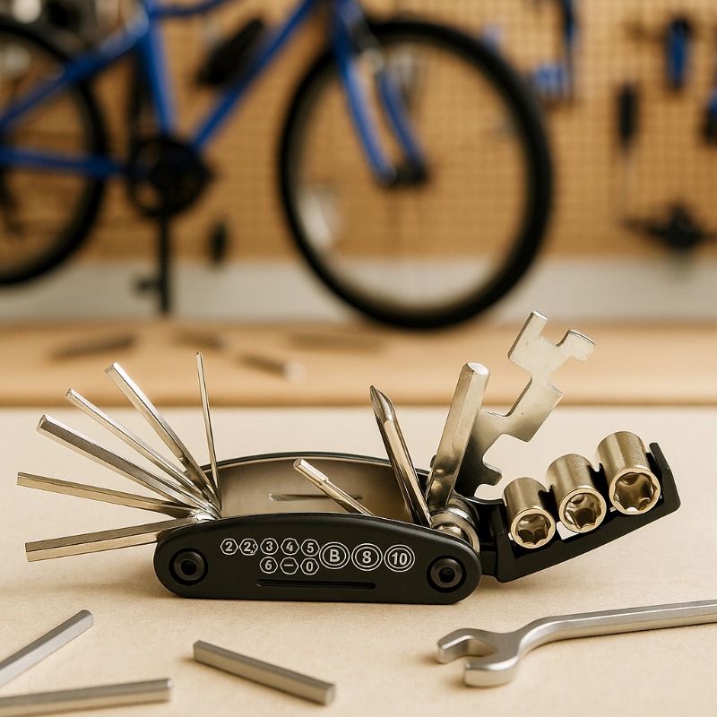 16 in 1 Multifunctional Folding Repair Tools Kit Portable Wrench Nut Tire Screwdriver Set for Car Bike Motorcycle Maintenance