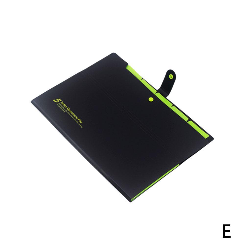 A4 Multi-layer Folder Student Organ Plastic Expanding File Bags Filing Document Bag Organizer Office School Supplies: E