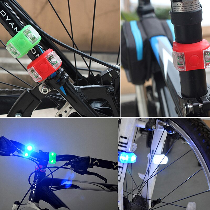 Fahrrad Licht Silikon Hinten Licht Nacht LED Vorderseite Schwanz Licht draussen Radfahren Mit Vor Fahrrad Lichter wasserdicht Schwanz Licht