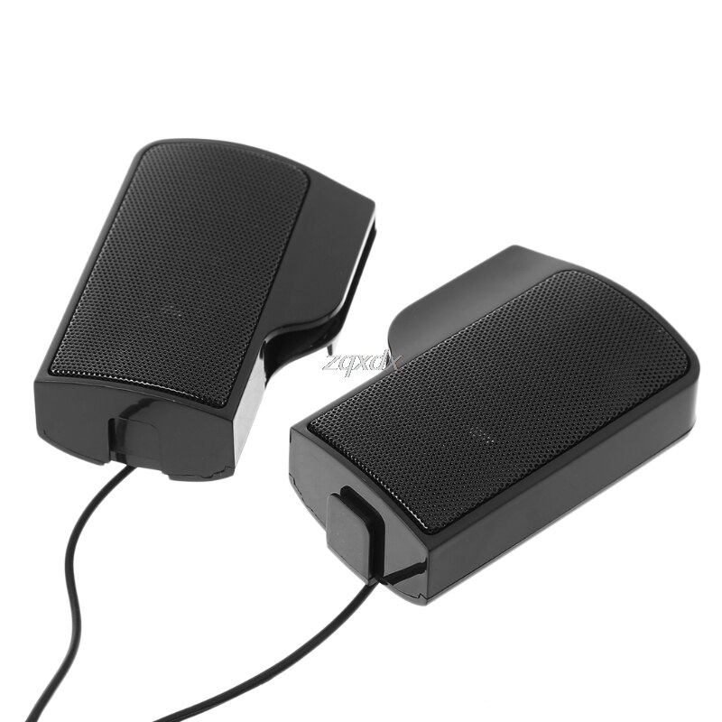 1 Pair Mini Portable Clip-on USB Stereo Speakers line Controller Soundbar for Laptop Notebook Mp3 PC Computer with Clip