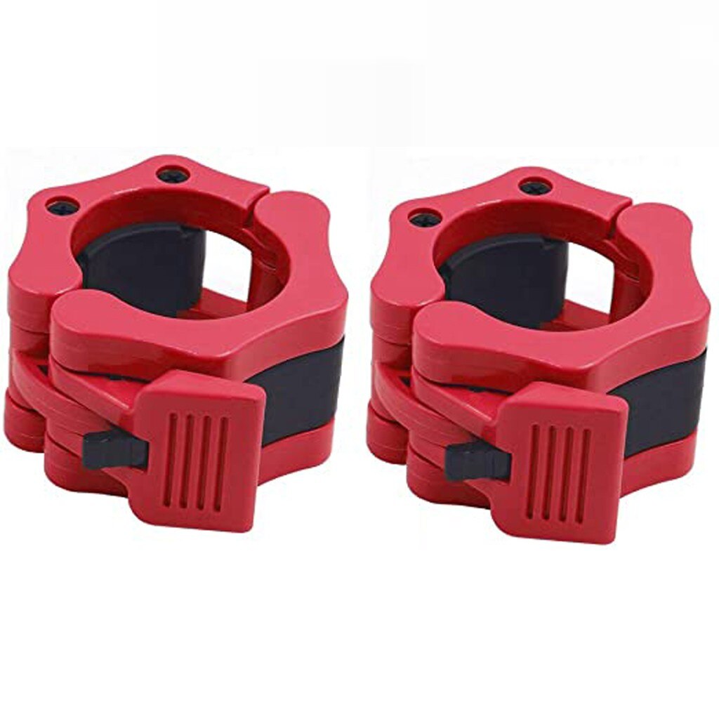 Quick Release 2" Olympic Barbell Weight Lifting Bar Bumper Plates Lock Clips Dumbbell Clamp Collars Gym Body Fitness: B