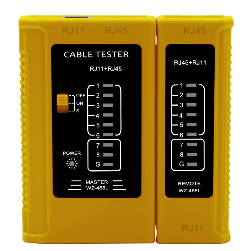 RJ45 RJ11 Cable Lan Tester Network Testing Tools Ethernet LAN Networking Wire Cable Telephone Line Tester Tracker Network Repair: Yellow