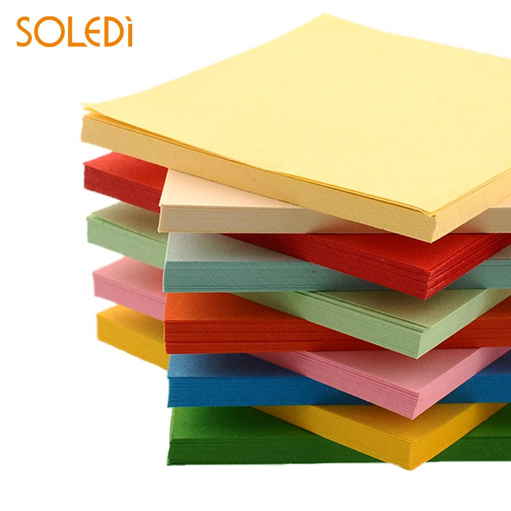 100 stks/set Origami Vierkante Hand Papier Dubbelzijdig Sheets Kleurrijke Scrapbooking 10CM Craft DIY Handgemaakte Papier Mix kleur Papier