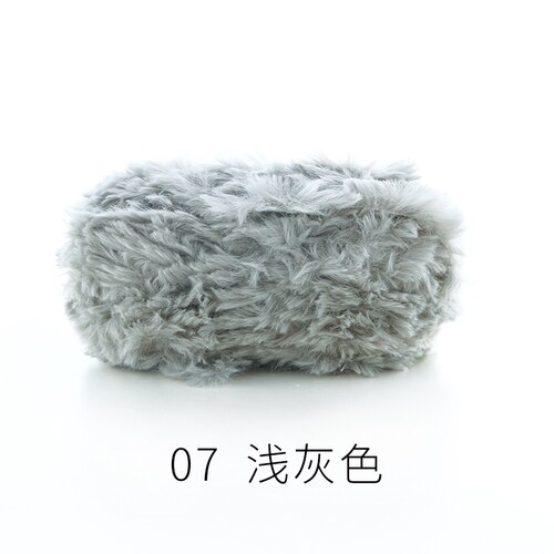 50g/écheveau épais moelleux fausse fourrure cils fil 100% Polyester doux fil pour tricot à la main manteau pull chapeau Amigurumi Crochet fil: 07