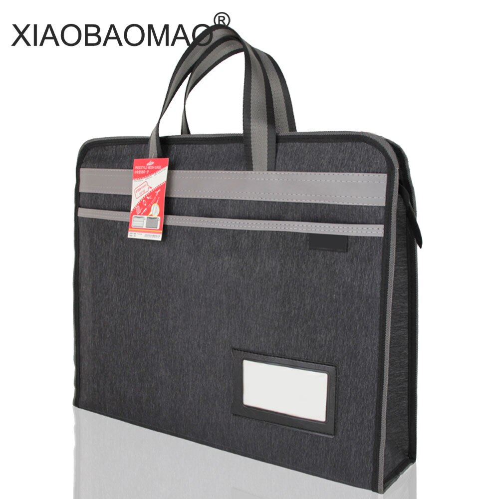 Canvas file folder a4 zipper file bag business office school paper file organizer briefcase Transaction package