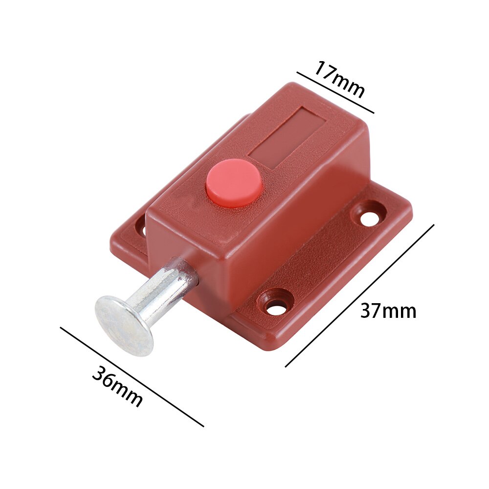2Pcs Window Cabinet Push Button Spring Load Automatic Door Bolt Lock Window Accessories Furniture Hardware Cerrojo Puerta