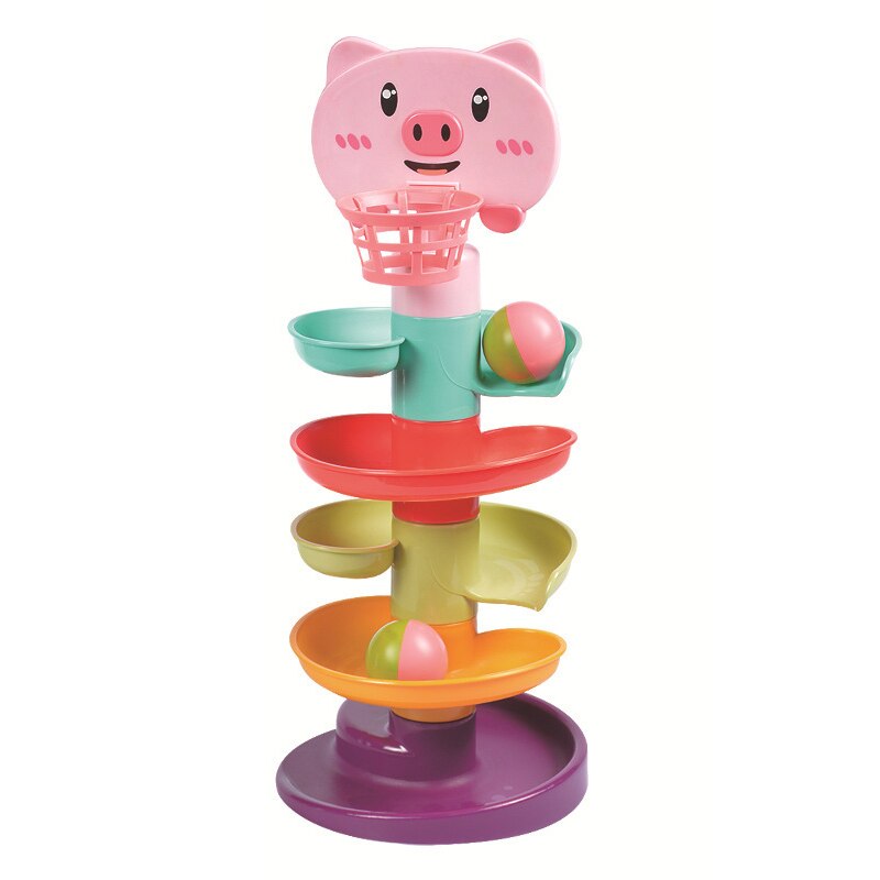 Karikatur Ebene Schwein Spur Stapeln Spiel Spielzeug freundlicher Abnehmbare gleiten Spur Gestapelt Bord Spiel Spielzeug Familie Party Spiele Weihnachten: 5 layers piglet
