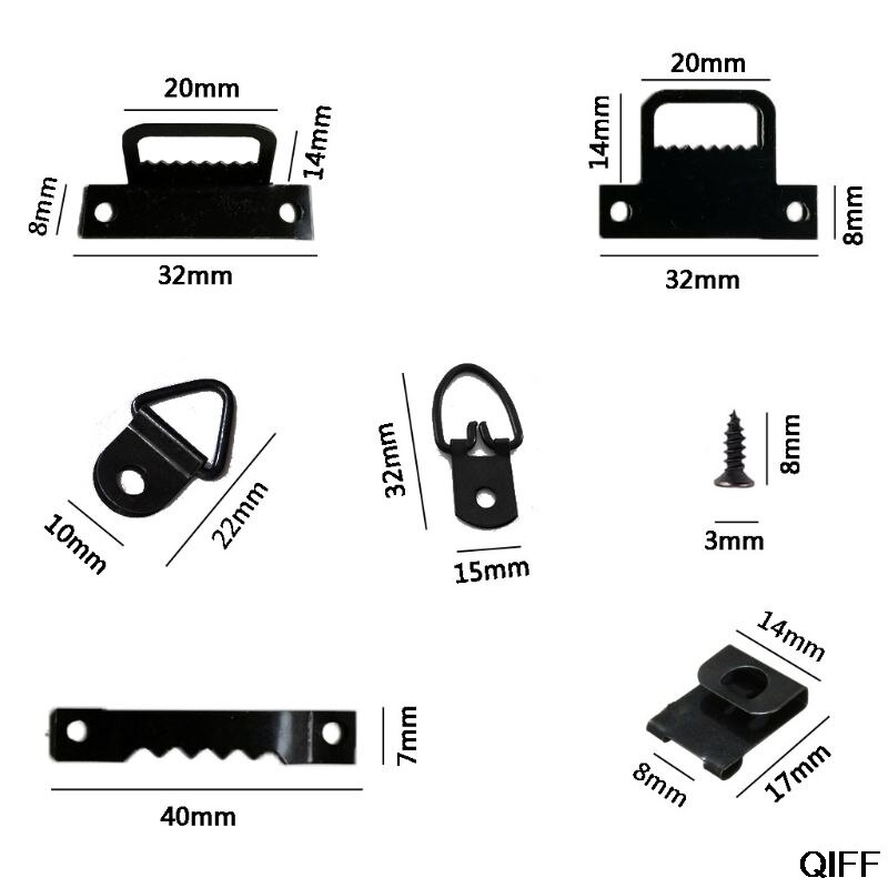 56pcs/set Photo Picture Frame Hanging Kit Heavy Duty Serrated Hanger Hardware For Wall Mounting July 8