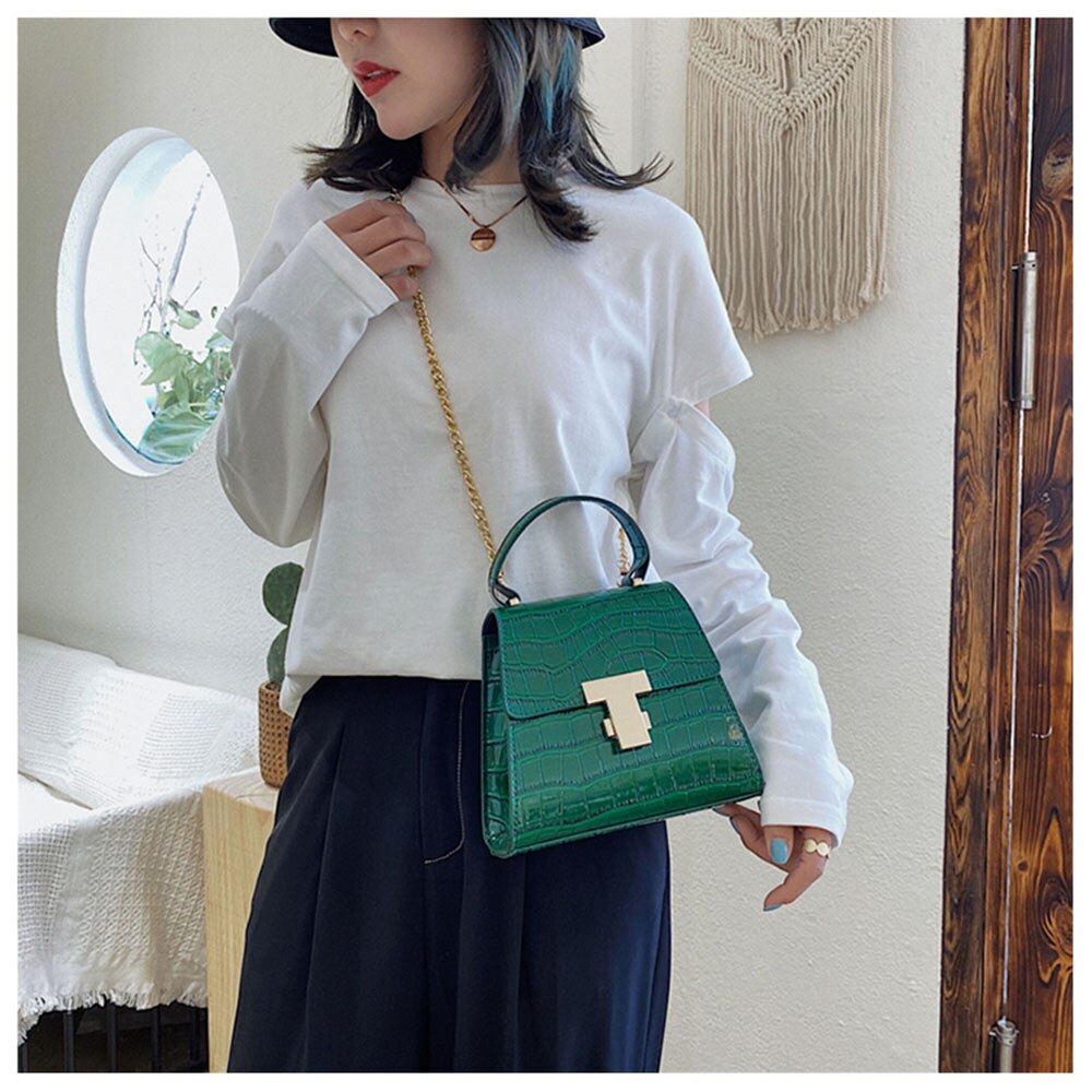 Steenpatroon soild color zadeltassen voor dames zomer handtas en kleine ketting schoudertassen