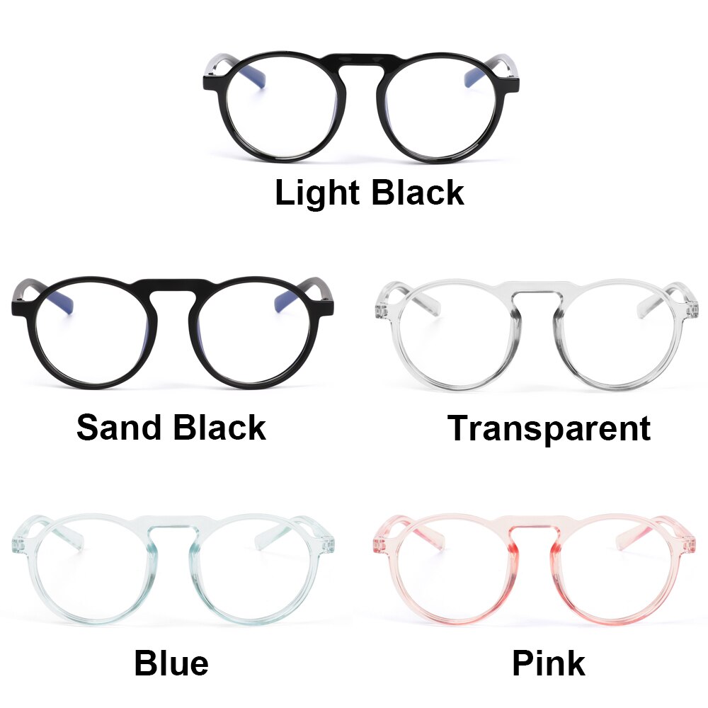 Lunettes Anti-rayon bleu, montures de lunettes optiques, ordinateur de jeu, bloquant la lumière bleue, monture ronde transparente