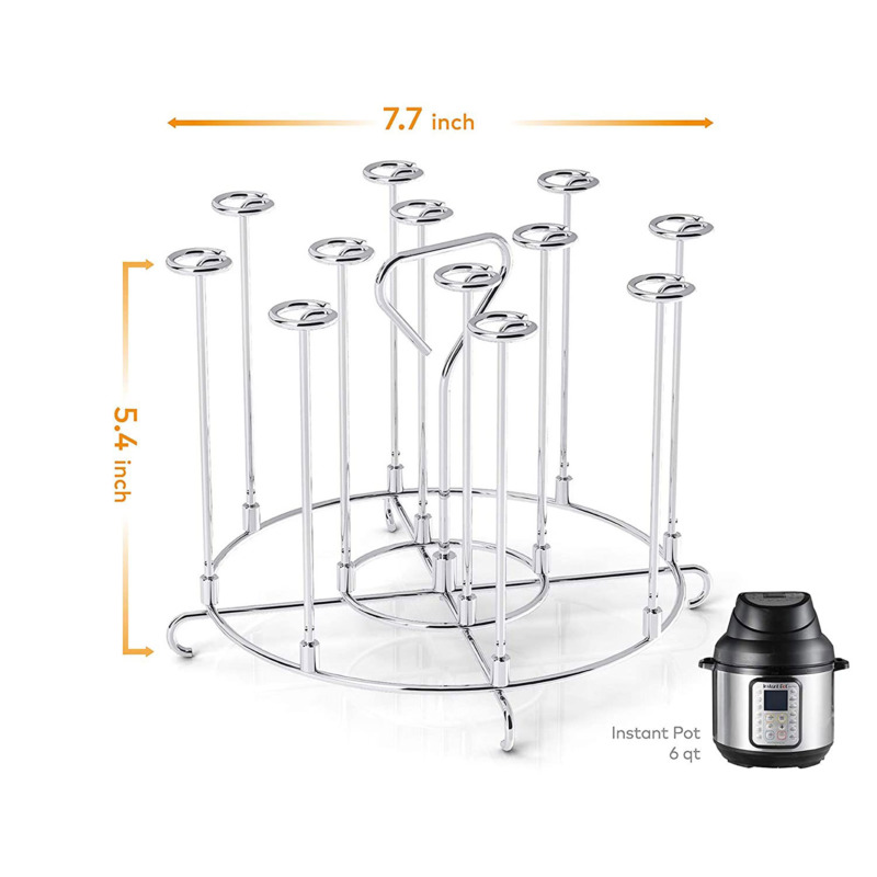 Soporte para brocheta de freidora de aire Compatible con 6 quart Air Fryer Instant Pot 304, juego de estante para brocheta de acero inoxidable, accesorios para parrilla de barbacoa