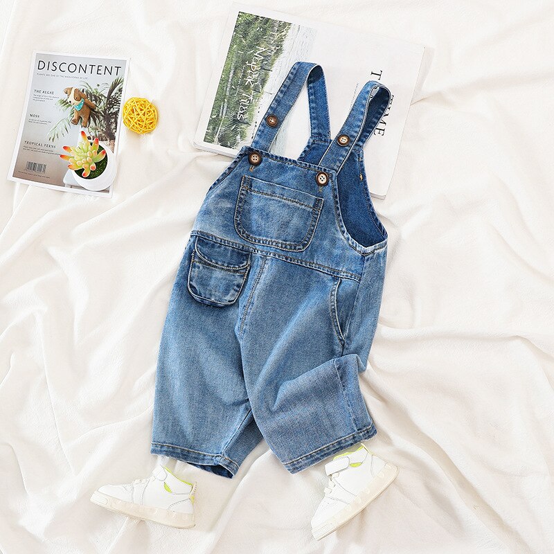 1 2 3 4 Y freundlicher Jungen Kurze Denim Overall Sommer Neue Baby Beiläufige verlieren Kurze Overall Baby Junge Hosenträger kurze Hose