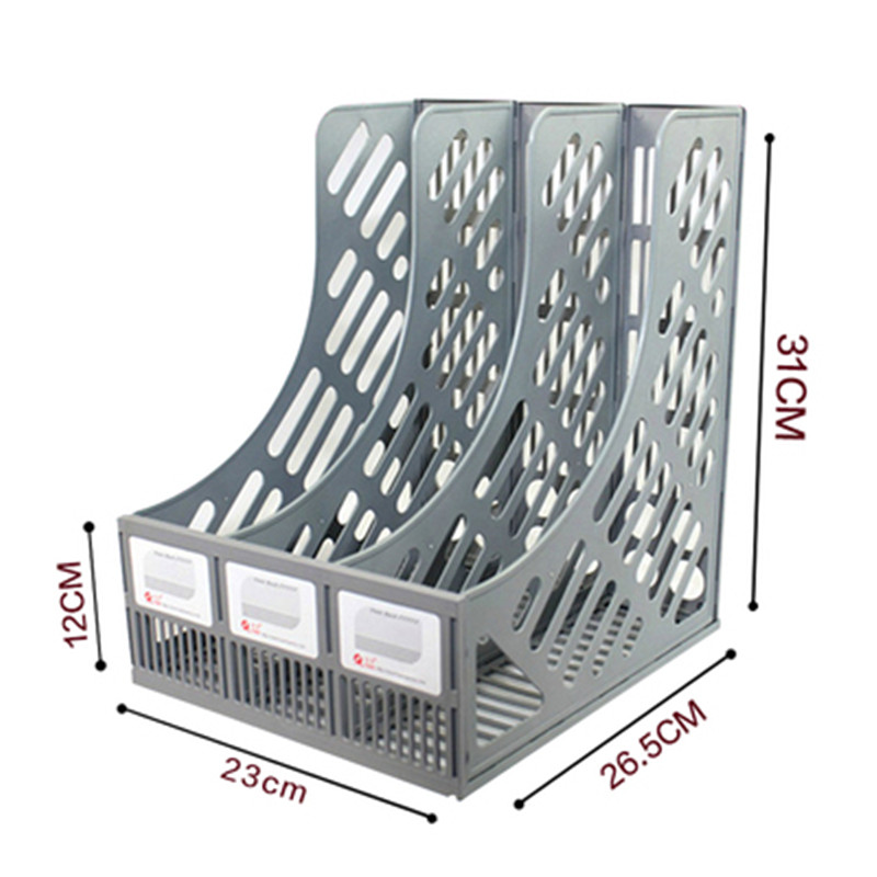 Quadro de arquivo de plástico multicamadas, caixa de armazenamento de documentos de escritório, prateleira de estudante, artefato de papelaria