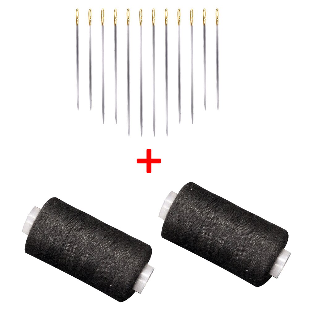 500M Sewing Thread Polyester Thread Strong And Durable Sewing Spools with 12pcs Self Threading Needles for Hand Needlework: set.2