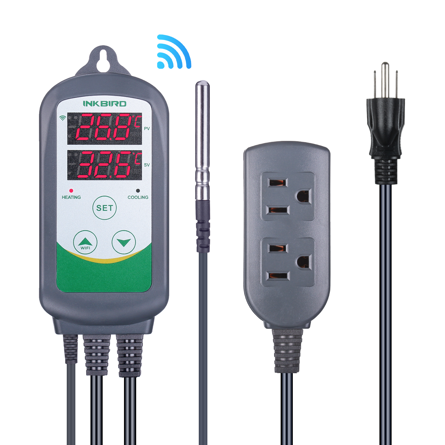 INKBIRD ITC-308 Wifi Digitaler Temperaturregler APP Ferngesteuerter Thermostat für das Brauen von Gärungen und Zucht