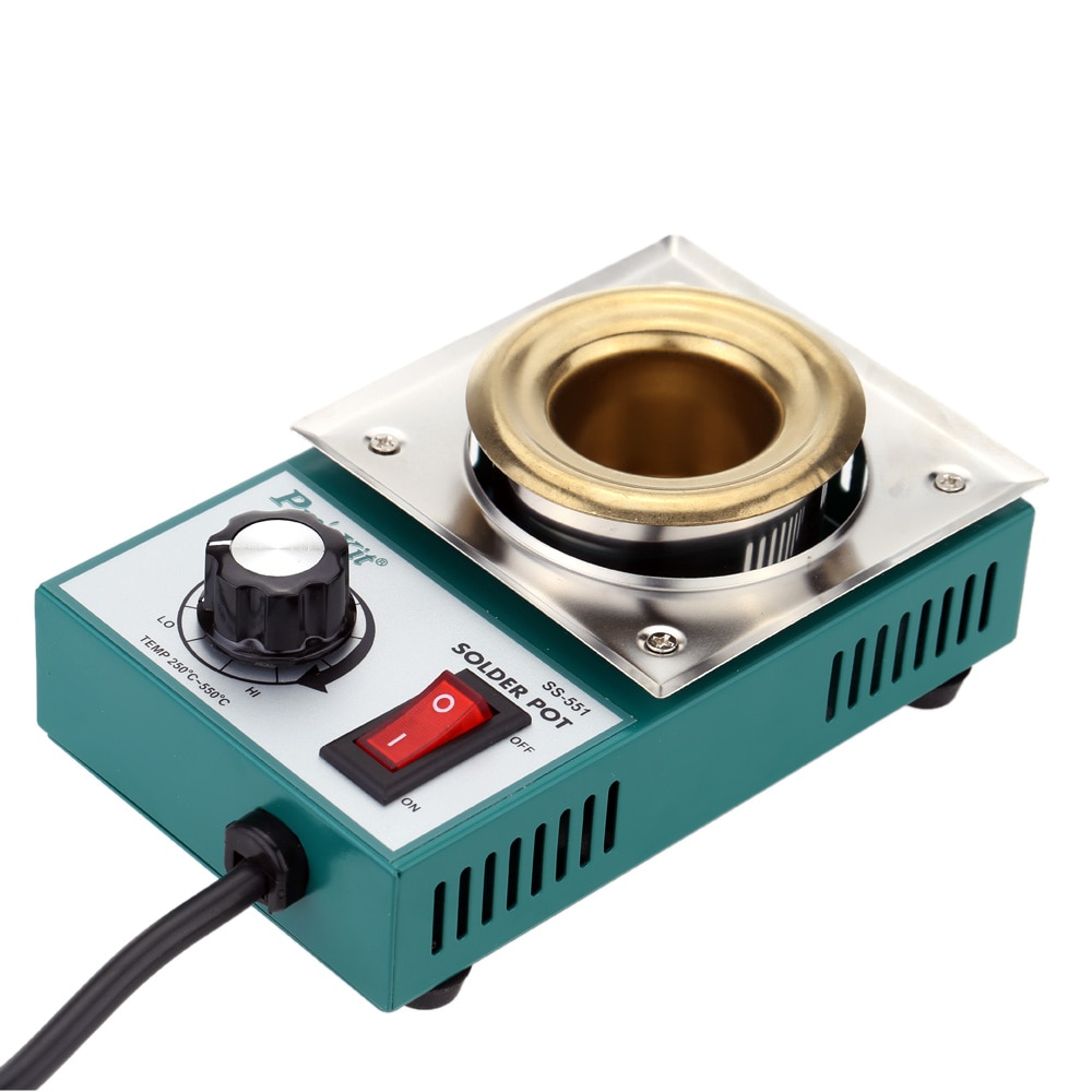 Stainless Steel Solder Pot Titanium Plating Station Welding Repair Tool Temperature Adjust Molten Tin Crucible Furnace