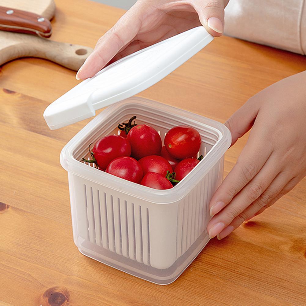 Storage Holder Multi-use Double Layer PP Kitchen Drainage Food Holder for Home Herb Spice Vegetable Fruit Storage Boxes