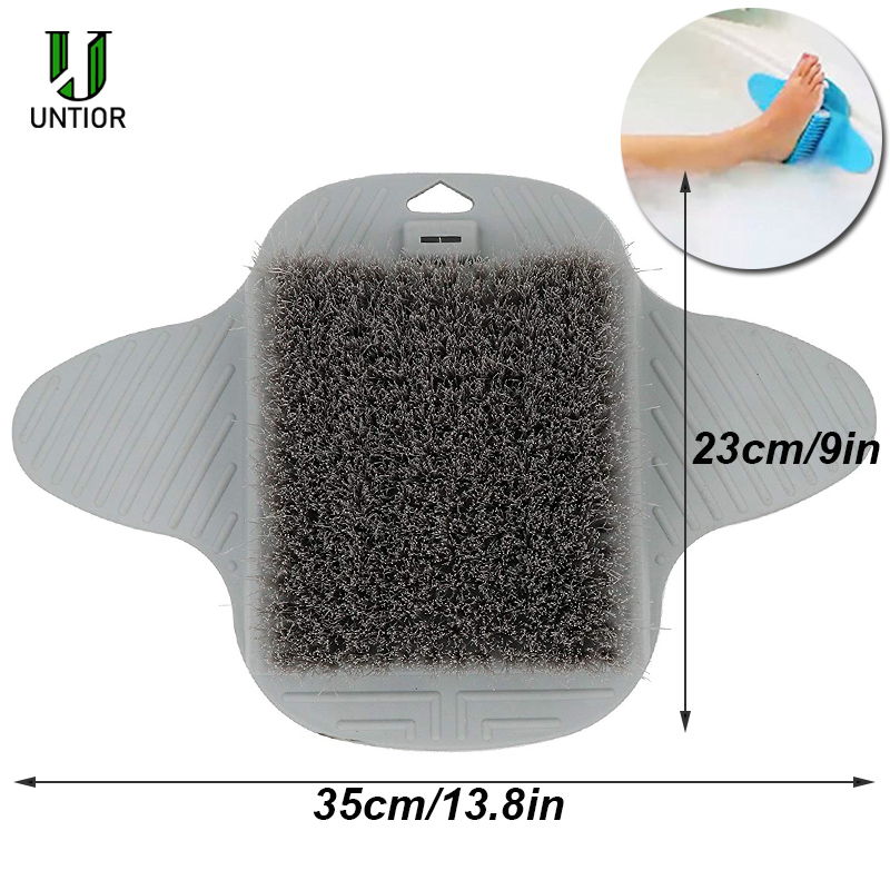 UNTIOR Silicone Foot Brush Massage Slippers Bath Shoes Brush Pumice Stone Foot Remove Dead Skin Shower Foot Scrubber with Sucker