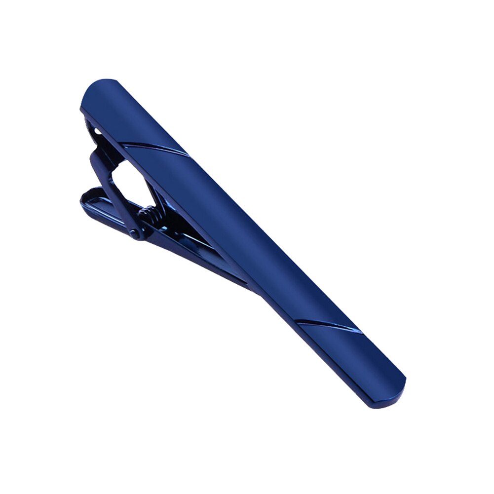 Menn slips klips slips bar klips business dress tilbehør slips klips: Indigo