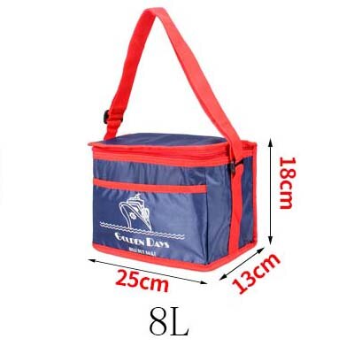 8L-38L grote koeltas draagbare geïsoleerde lunch picknick box ice pack thermische maaltijd drinkt bier blikjes koud carrier cool schouder tas: 8L