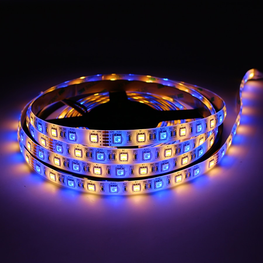 Rgbww Rgbw Led Strip Licht 12V Rgb 5050 5M 10M 60led/M 12V Led Strip rgbw Rgbww Licht Tape Waterdichte Ir Controller Volledige Set