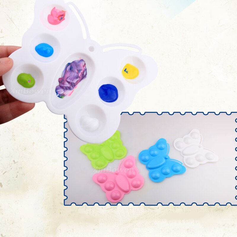 Cartoon Animal Plastic Palette Colorful Multi-function Oil Painting Palette Children Watercolor Painting Supplies Drawing Tool