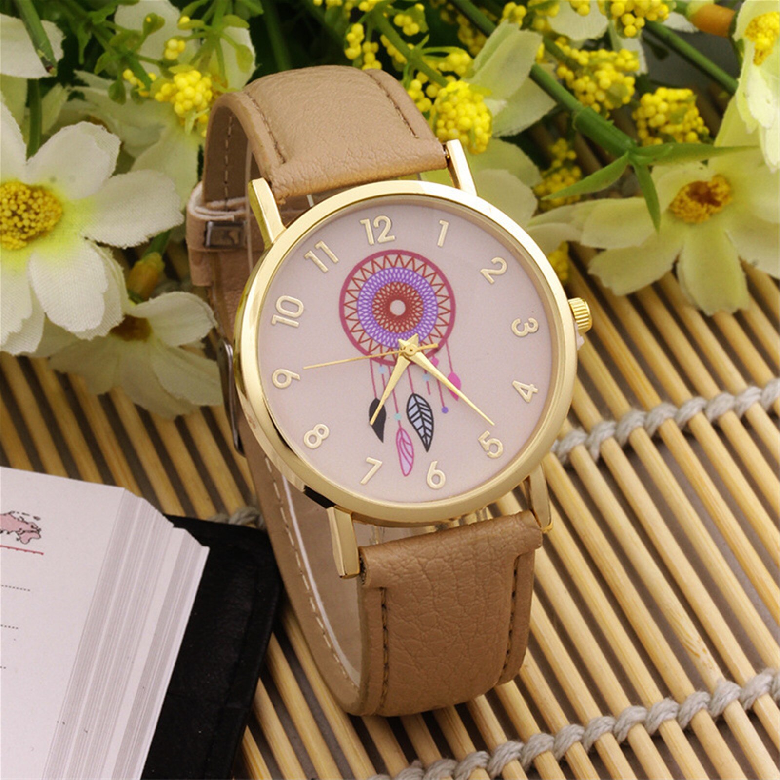 Vrouwen Horloge Mode Monternet Riem Horloge Mode Horloge Voor Dames Mujer Bayan Kol Saati Montre Feminino: Khaki