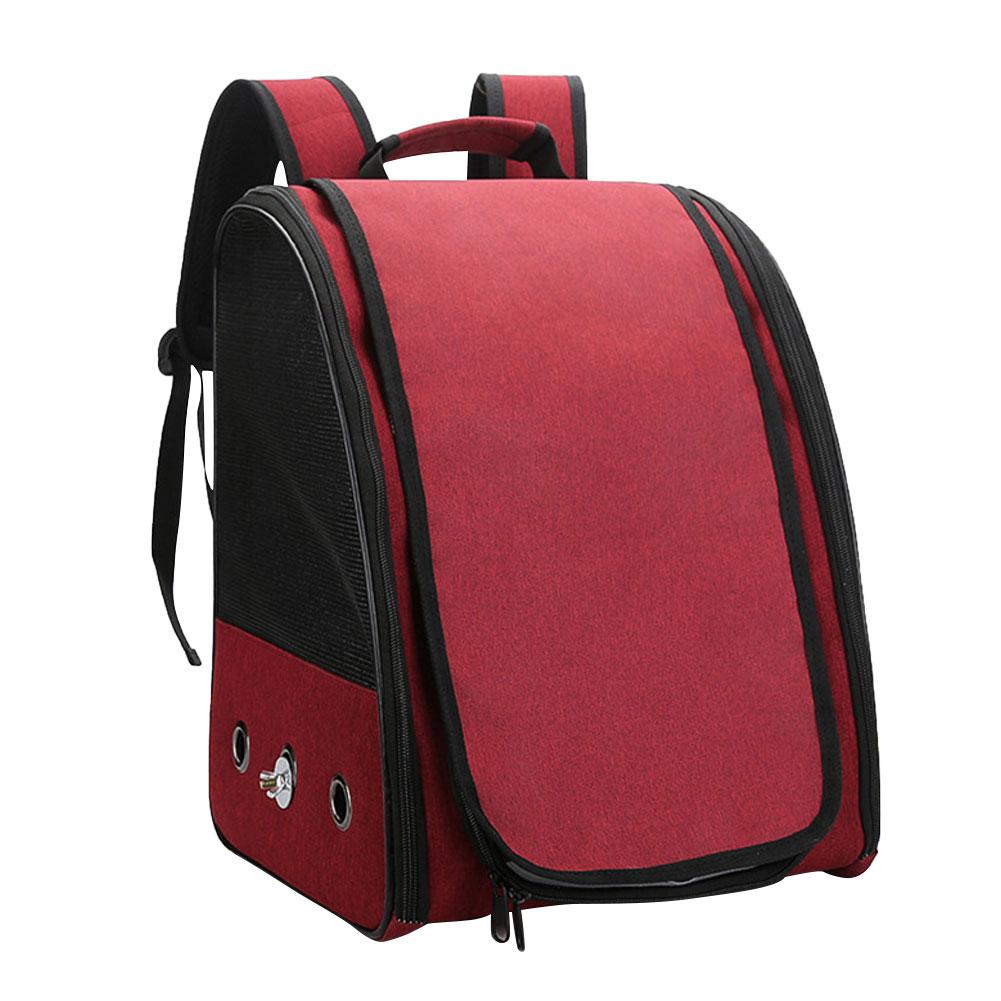 Animal de compagnie perroquet sac à dos oiseau transporteur de voyage extérieur oiseau Cage de Transport respirant perroquet sortir sac à dos voyage randonnée: Red