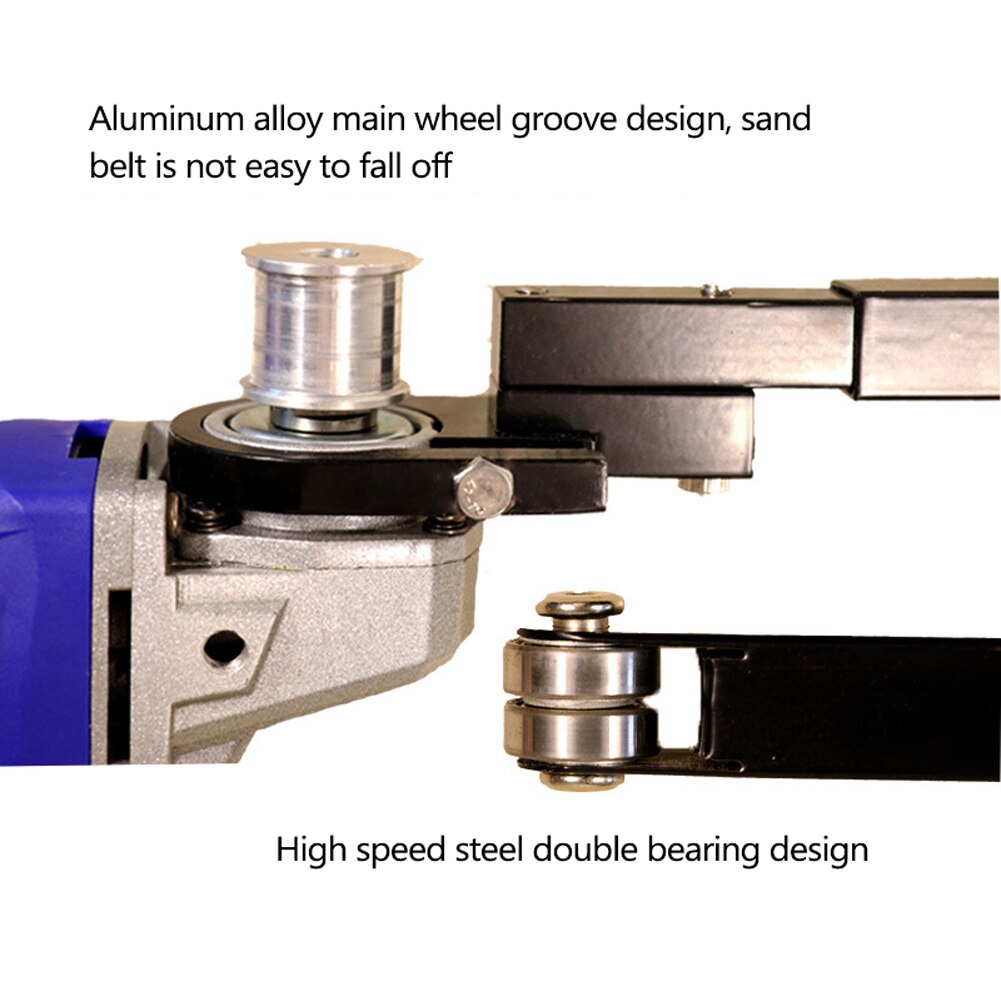 Vinkelsliber modificeret sandbåndsmaskine træbearbejdningssandbåndsmaskine værktøjsmodifikationsværktøj til model 100 vinkelsliber
